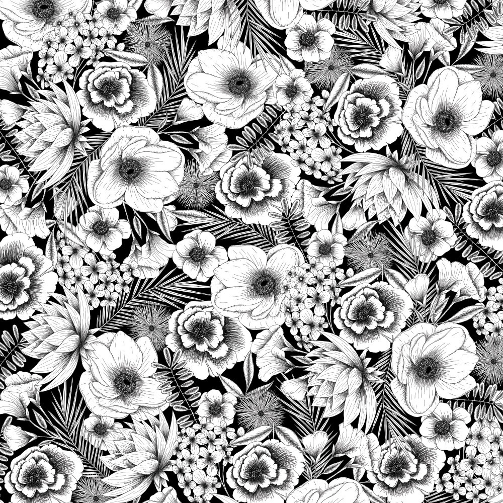 Preview: Cricut 2006781 Infusible Ink Transferfolie black botanicals